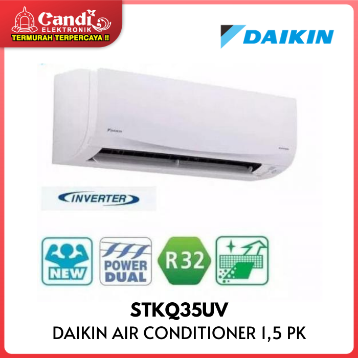 Daikin Air Conditioner 1,5 Pk Indoor(ftkq35uvm4) Outdoor(rkq35uvm4)